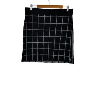 SMARTWOOL Merino Wool Blend Skirt in Black Women's Size Large